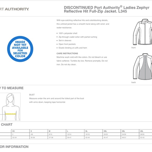 Port Authority® Zephyr Reflective Hit Full-Zip Jacket - Picture 6 of 6